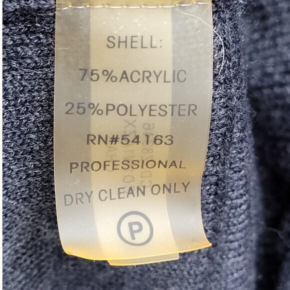 Calvin Klein Gray Knit Whimsy Goth Ruffle Skirt Midi Bodycon Sweater Dress - Picture 12 of 14